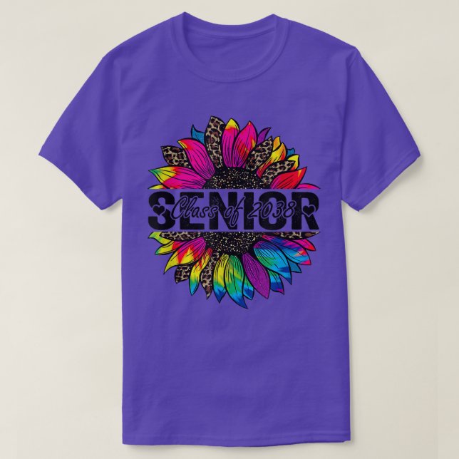 T-shirt Sunflower Graduation Classe supérieure de 2038 38  (Design devant)