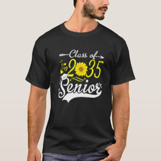 T-shirt Sunflower Graduation Senior Class of 2035 35 Drôle