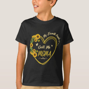 T-shirt Sunflower Heart Happy Mes Favoris M'Appelent