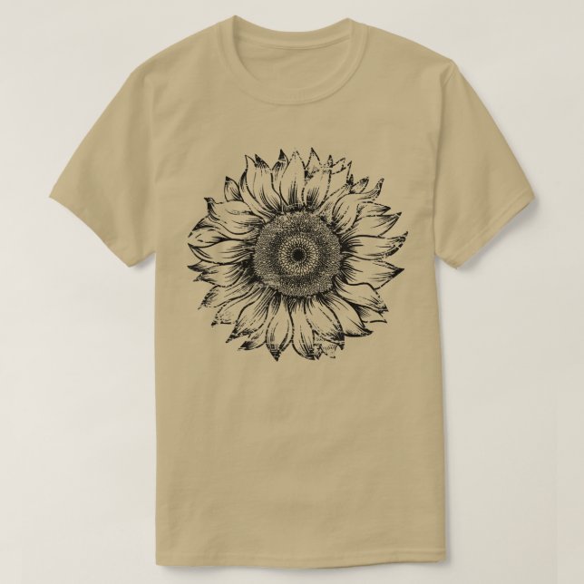 T-shirt Sunflower Hippie Sun Flower Positivity Love Outdoo (Design devant)