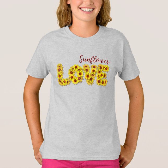 T-shirt Sunflower Love Kids Top (Devant)