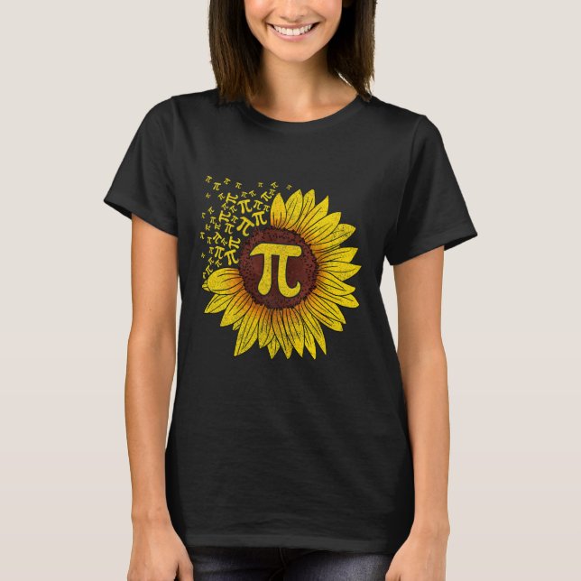 T-shirt Sunflower Math Chemise de l'enseignant Nerd (Devant)