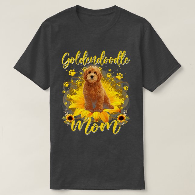 T-shirt Sunflower Meilleur Chien Maman Jamais Drôle Golden (Design devant)