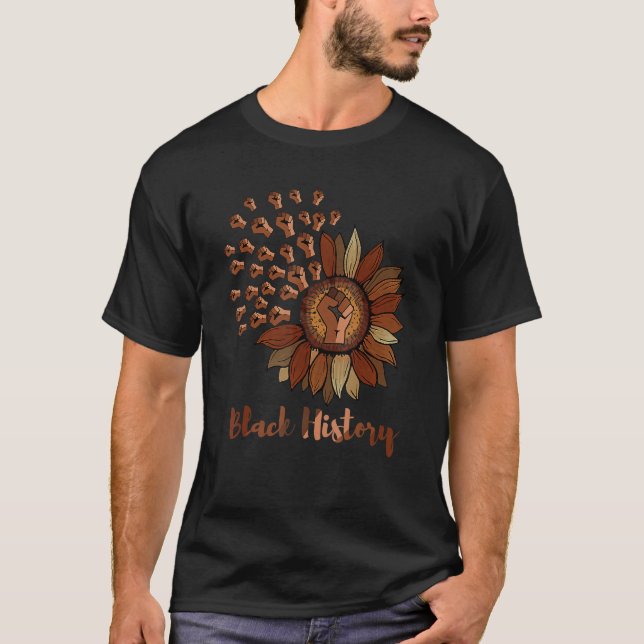 T-shirt Sunflower Melanin Afrique-Amérique Noire M (Devant)