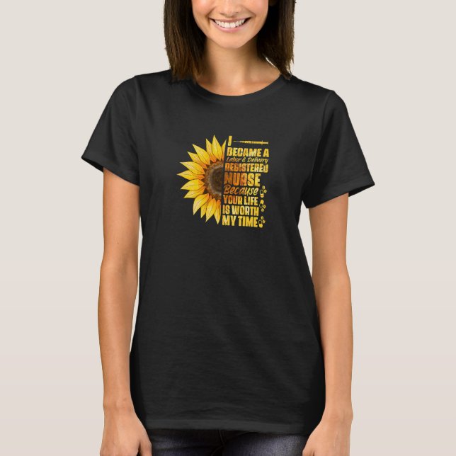T-shirt Sunflower Np Infirmière Médicale Devient Un Pract  (Devant)