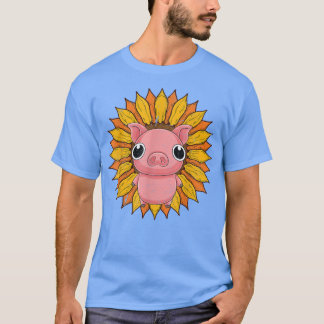 T-shirt Sunflower Piglet Farmer Animal Lover Farm Animal P