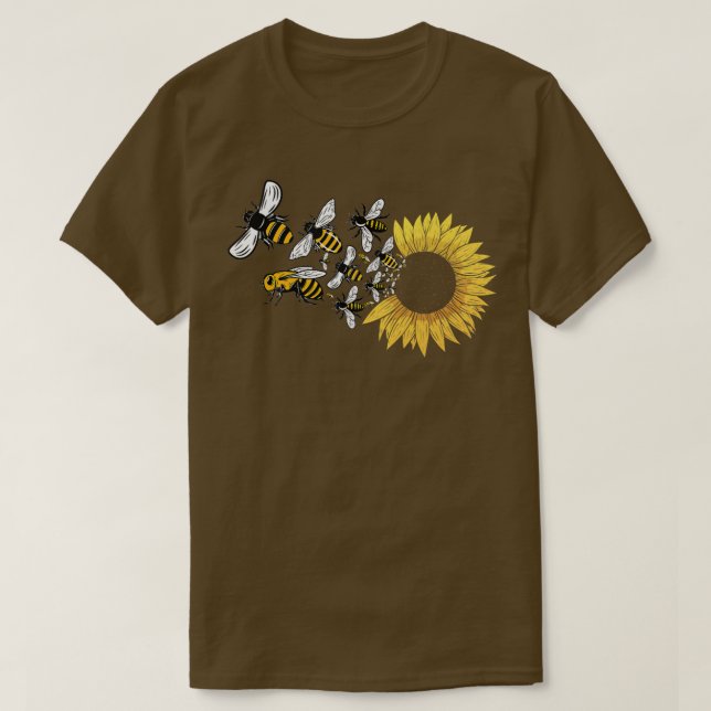 T-shirt Sunflower Premium Bees (Design devant)