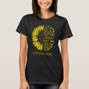 T-shirt Sunflower Préscolaire Enseignant Spécial Personne