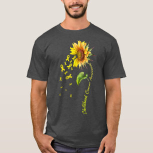 T-shirt Sunflower Ribbon Support Children Cancer Awards