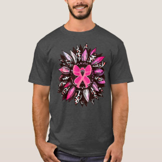 T-shirt Sunflower rose Cancer du sein Sensibilisation Femm