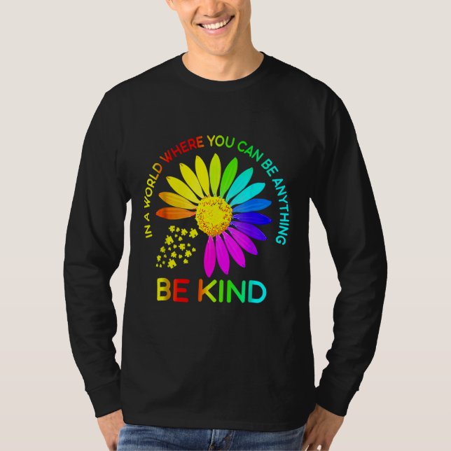 T-shirt Sunflower Sensibilisation sur l'autisme Be Kind Pu (Devant)