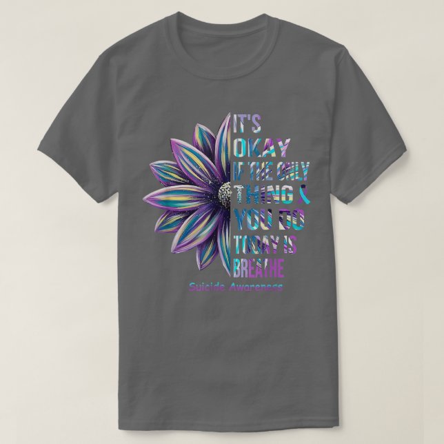 T-shirt Sunflower Suicide Prevention Awareness Month Famil (Design devant)
