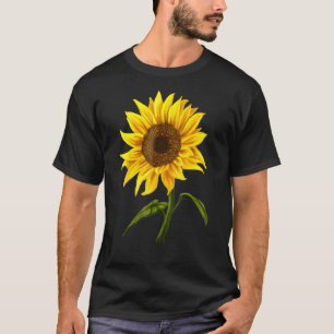 T-shirt Sunflower Sunshine Aquarelle Fleur belle flûte