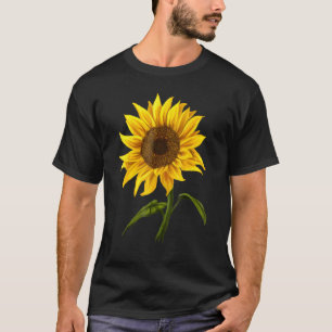 T-shirt Sunflower Sunshine Aquarelle Fleur belle flûte