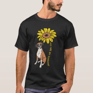 T-shirt Sunflower Sunshine Boxer Animal animal chien chien