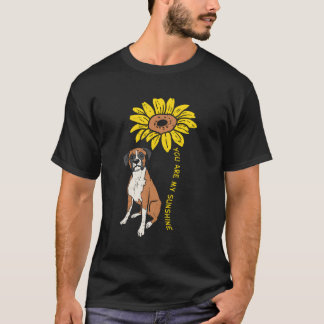T-shirt Sunflower Sunshine Boxer Animal animal chien chien