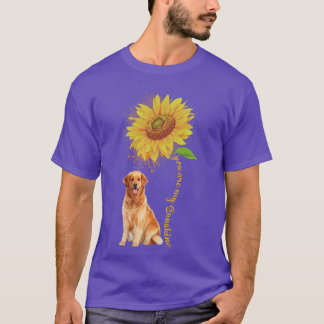 T-shirt Sunflower Sunshine Golden Retriever Animaux de com