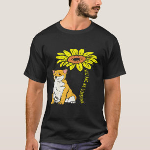 T-shirt Sunflower Sunshine Shiba Inu Akita Chien japonais