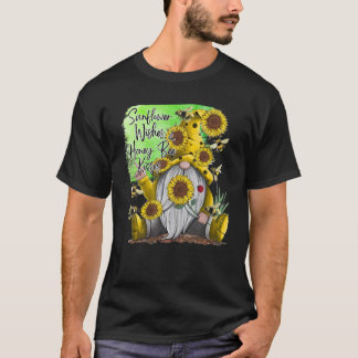T-shirt Sunflower Wishes And Honey Bee Kisses With Cute Su