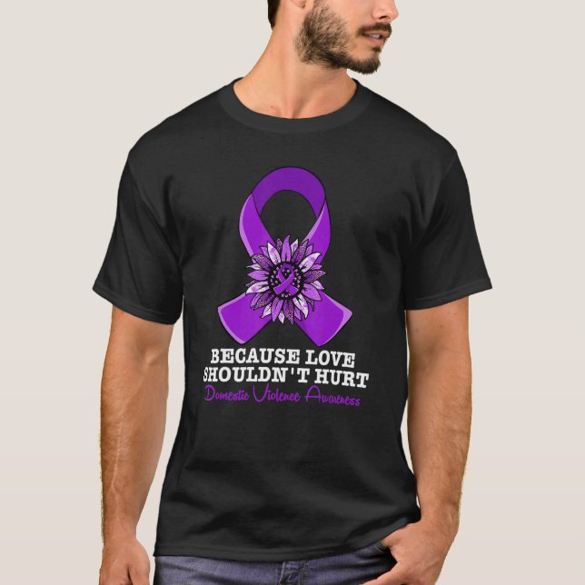 T-shirt Sunflower Womens Domestic Violence Awareness (Devant)