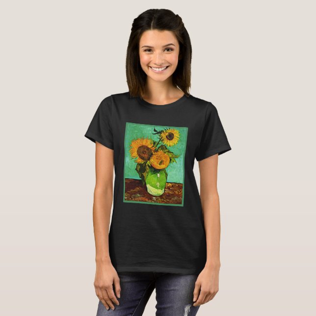 T-shirt Sunflowers, 3, par Vincent van Gogh (Devant entier)