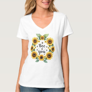 T-shirt Sunflowers Bees Be You Motivational Inspiration