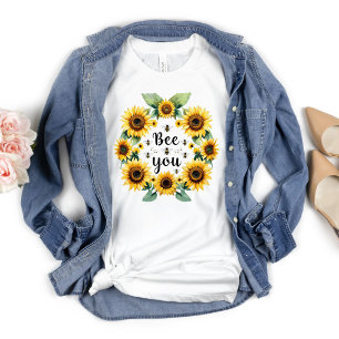 T-shirt Sunflowers Bees Bee You mignon Inspirational tenda