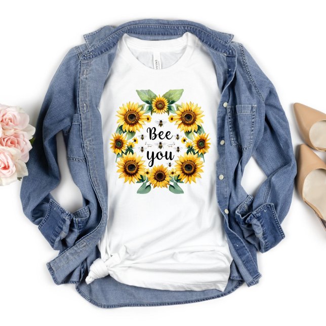 T-shirt Sunflowers Bees Bee You mignon Inspirational tenda (Sunflowers Bees Bee You Inspirational Motivational T-shirt , Trendy Cute Rustic Country)