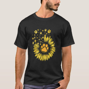T-shirt Sunflowers Empreintes de pattes chien chat