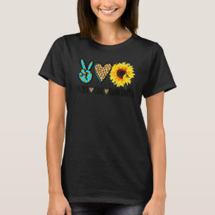 T-shirt Sunflowers fleuriste Hippie Paix Amour Et Sunflowe