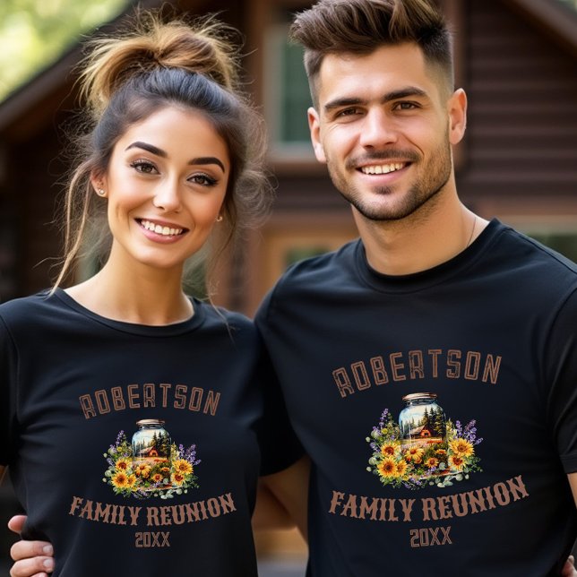 T-shirt Sunflowers Forêt Cabine Famille Réunion Hommes T-s (Sunflowers Forest Cabin Family Reunion Men T-Shirt)