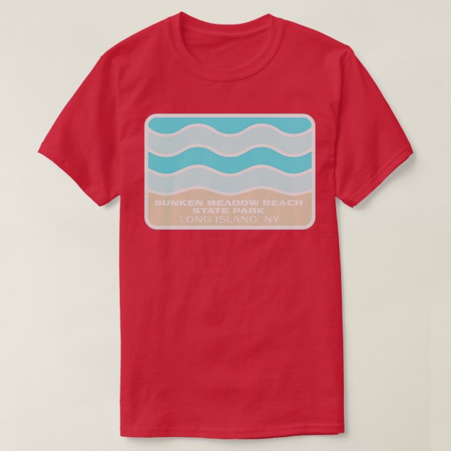 T-shirt Sunken Meadow Beach State Park Long Island Crashin (Design devant)