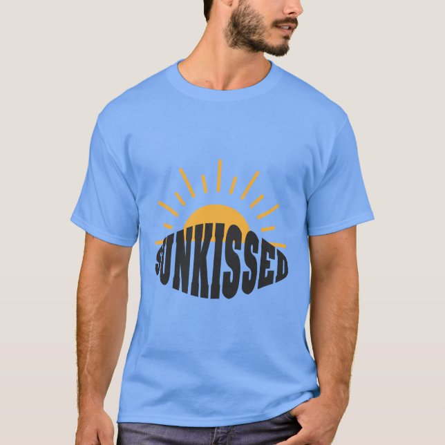T-shirt Sunkissed Summer Sea Beach Sunset Retro (Devant)