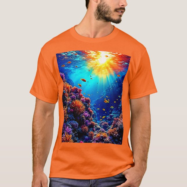T-shirt Sunlit Coral Reef Wonderland (Devant)