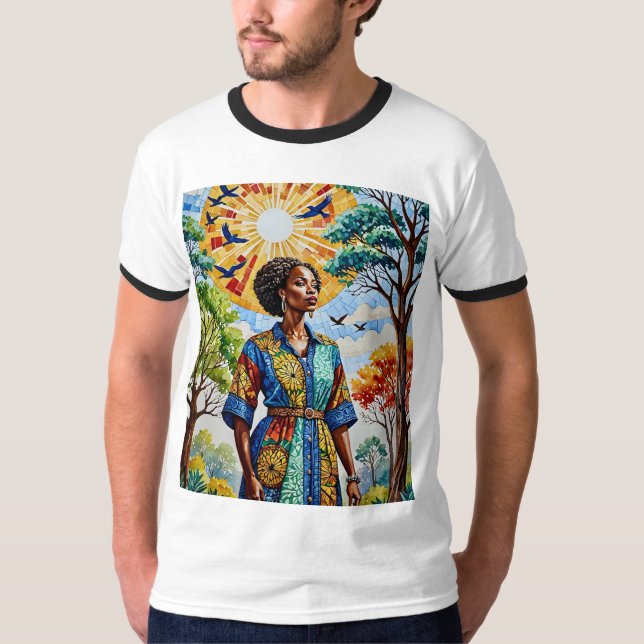 T-shirt Sunlit Mosaic Queen Fall Art (Devant)