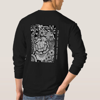T-shirt Sunny day - Black and White Surreal Botanical Art