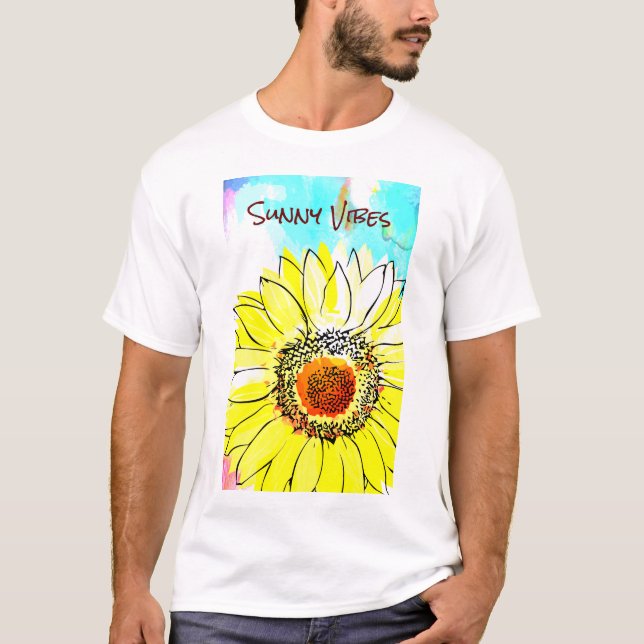T-shirt Sunny Vibes tournesol vibrant (Devant)