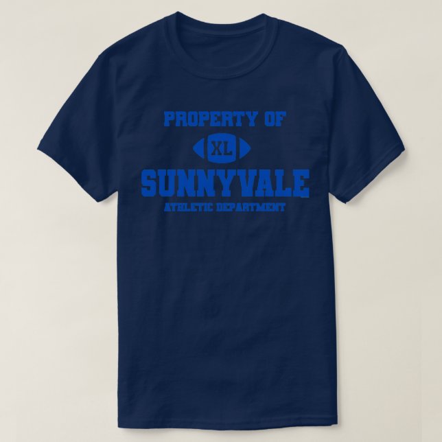 T-shirt Sunnyvale Athletic Dept Bleu RxTp (Design devant)