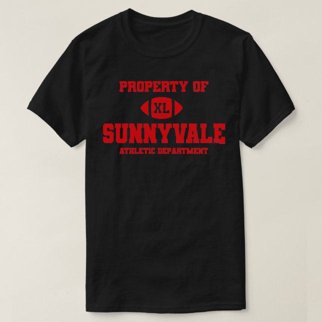 T-shirt Sunnyvale Athletic Dept porté rouge RxTp (Design devant)