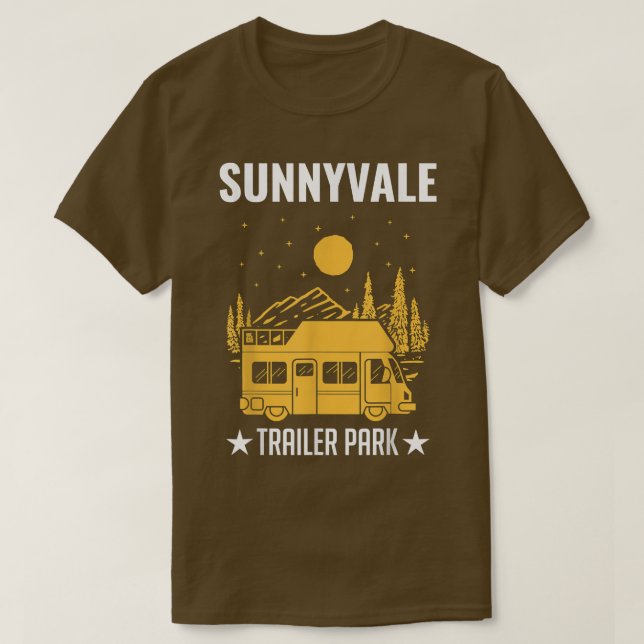 T-shirt Sunnyvale Trailer Park Mobile Home Camion (Design devant)