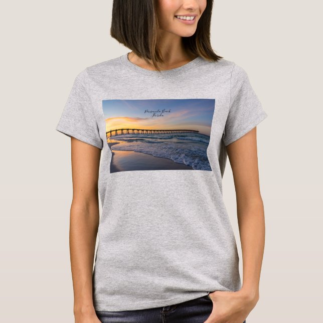 T-shirt Sunrise de Pensacola Pier (Devant)