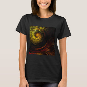 T-shirt Sunrise Floral Red Abstrait Art