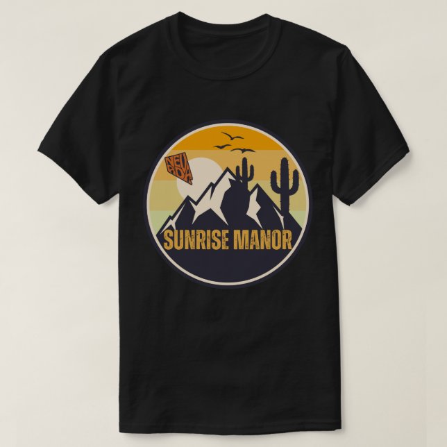 T-shirt Sunrise Manor, Nevada (Design devant)