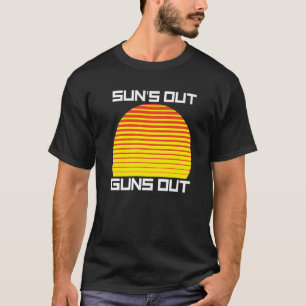 T-shirt Sun's Out Gun's Extrait Sunset Muscle Retro Su