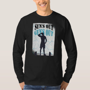 T-shirt Sun's Out Guns Out Graphic Hommes Femmes Bodybuild