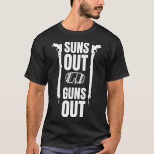 T-shirt Suns Out Guns Out Spearfishing impression Spéarfis