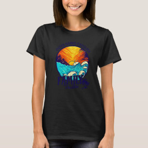 T-shirt Sunset Beach Rétro Banques extérieures Carolina Fa