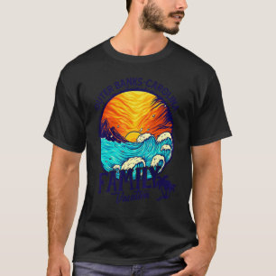 T-shirt Sunset Beach Rétro Banques extérieures Carolina Fa