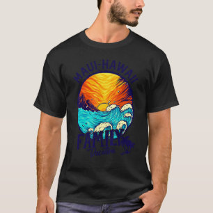 T-shirt Sunset Beach Retro Maui Hawaii Matching Family Vac