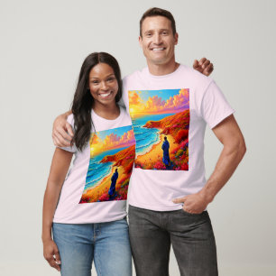 T-shirt Sunset Beach Solitude Design de sérénité